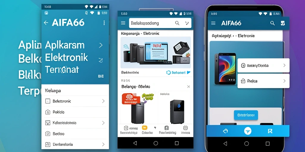 Antarmuka AIFA66 yang menarik dan mudah digunakan untuk belanja elektronik.