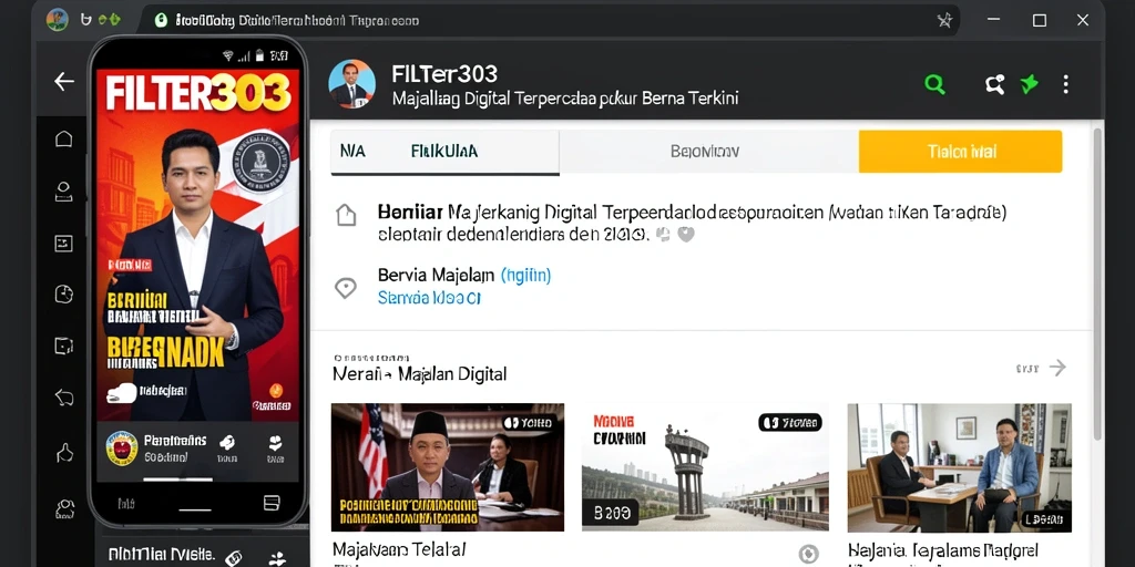 Tampilan antarmuka pengguna aplikasi FILTER303 yang menarik dan interaktif.