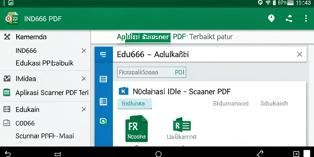 Antarmuka aplikasi Scanner PDF IND666 yang sederhana dan intuitif.