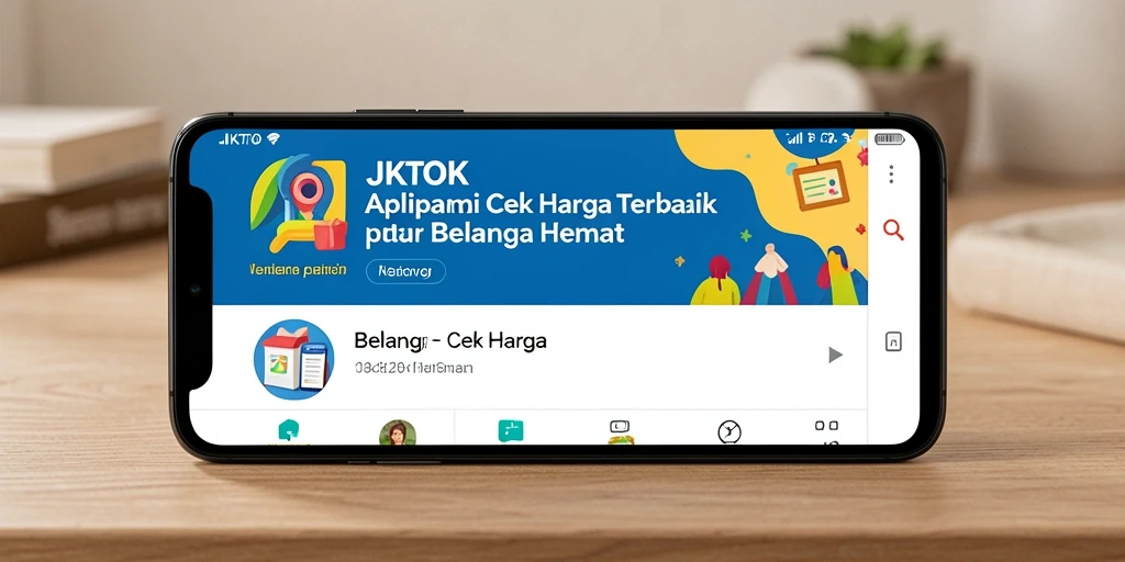 Tampilan antarmuka JKTOK yang bersih dan mudah digunakan untuk cek harga.