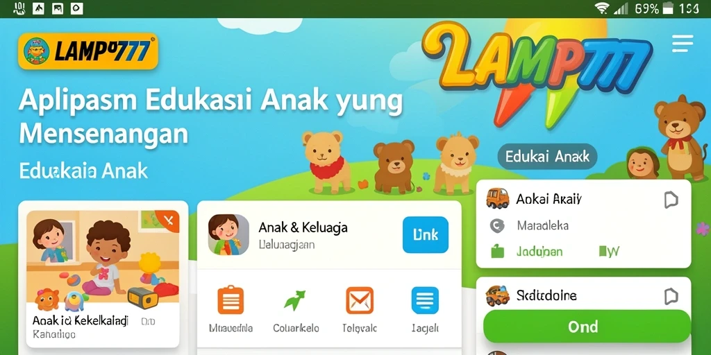 Antarmuka menarik dan ramah anak pada LAMPU777.