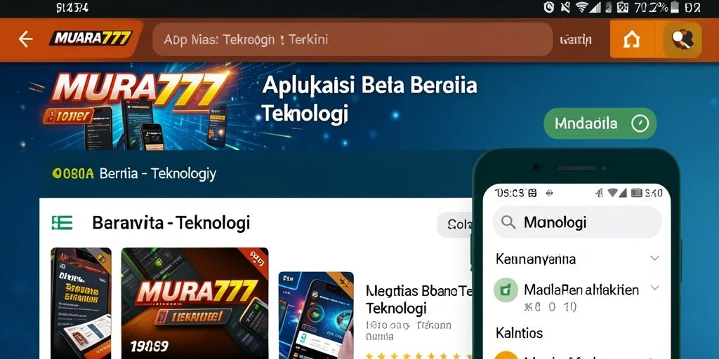 Antarmuka aplikasi MUARA777 yang modern dan informatif.