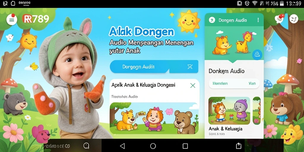 Tampilan antarmuka aplikasi RR789 yang menarik dan ramah anak.
