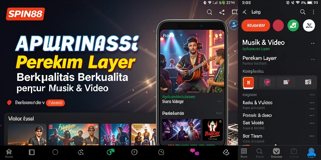 Tampilan antarmuka SPIN88 saat merekam layar dengan fungsi yang intuitif.
